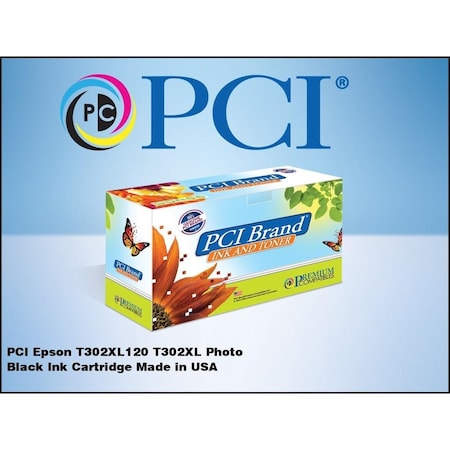 Pci Reman Epson 302XL T302XL120S High Yield Photo Black Ink for Expression Premium XP6000, XP6100 T302XL120-PCI